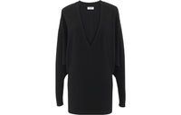 SAINT LAURENT V neck Wool Dress