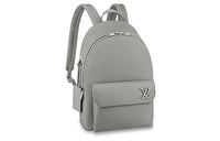 LOUIS VUITTON Aerogram Leather Laptop Backpack Men's Gray
