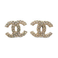 CHANEL Gold-Plated Stud Earrings Women's Gold