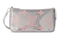 LOUIS VUITTON Satin One Shoulder Handbags Regular Women's Silver Pink
