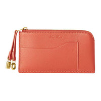Loro Piana Cow Leather Clutch Women's Coral