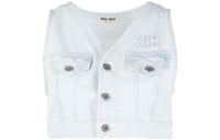 MIU MIU SS23 T Shirt Women's Blue