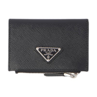 PRADA Saffiano Leather Card Holder Wallet Men's Black