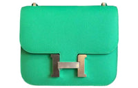 HERMES Constance Epsom Leather Shoulder Bag Crossbody Bag Mini Women's Green