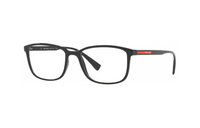 PRADA Alloy Rectangular Eyeglass Frames Men's Black