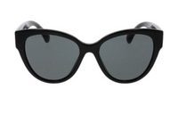 CHANEL Irregular Shape Sunglasses Women's Black