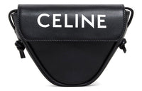 CELINE Smooth Cow Leather Shoulder Bag Crossbody Bag Mini Men's Black