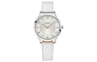 HERMES Wrist Watch Quartz Movement Crocodile Leather Strap White Dial Women's W041700WW00