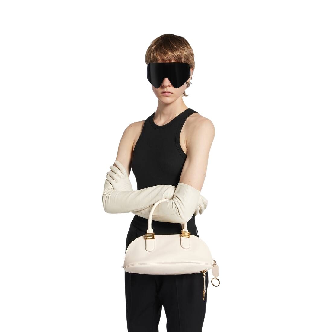 (WMNS) Balenciaga Bolero Bowling Bag Mini 'Cream' 8685852ACJS9404