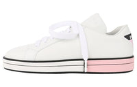 PRADA Anti-Slip Wear-Resistant Low-Top Skateboard Shoes Women's White Pink