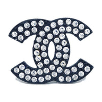 CHANEL 2002 Cc Crystal embellished Brooch