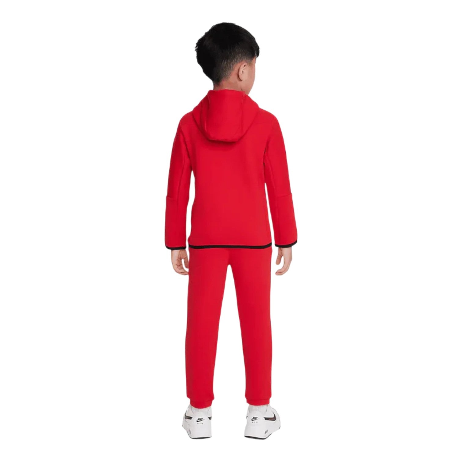 (PS) Nike Tech Fleece Full Zip Hoodie Set 'University Red Black' 86H052-R0P