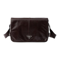 PRADA Calfskin Shoulder Bag Men's Morocco Color