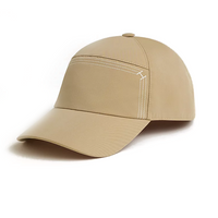 HERMES Cotton Baseball Caps Unisex Brown
