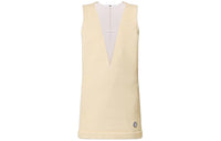LOUIS VUITTON Tulle Insert Knit Dress Sleeveless Dress Women's Beige