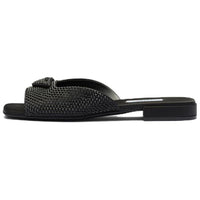 PRADA Rubber Sole Slip Resistant Slide Slippers Women's Black