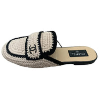 CHANEL Wrap-toe Slippers Women's White