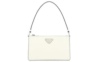 PRADA Cow Leather Shoulder Bag Handbag Shoulder Bag Women's White