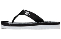 DIOR And Shawn Embroidery Flip Flops White Black