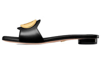 DIOR Rubber Sole Slide Slippers Women's Black