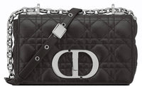DIOR Soft Cannage Calfskin With Leather Crossbody Bag, Shoulder Bag Women's Black