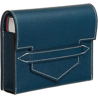 HERMES Evercolor Calfskin Storage Bag Unisex Prussian Blue