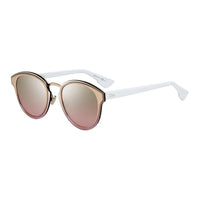 DIOR Metal Round Sunglasses Women's Gold/White