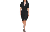 HERMES Short-Sleeved Dresses Women's Black