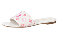 LOUIS VUITTON Rubber Sole Abrasion Resistant Slide Slippers Women's White