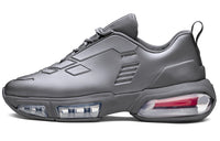 PRADA Collision Casual Shoes Women's Low-Top Gray White Steel