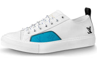 LOUIS VUITTON Tattoo Monogram Low-Top Canvas Shoes Men's Blue White