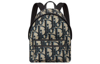 DIOR Smooth Cow Leather Detail Backpack Men's Beige & Black