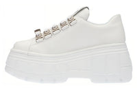 MIU MIU Low-top Leather Platform Sneakers