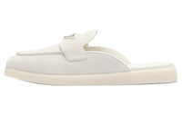 PRADA Triangle Logo Suede Mules