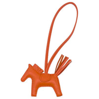 HERMES Leather Pendants Women's Orange