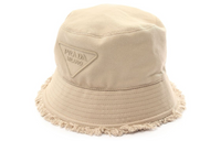 PRADA Cotton Bucket Hats Women's Beige