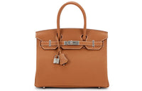 HERMES Birkin Epsom Leather Birkin Bag Handbag Regular Women's 37 Gold Brown