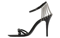 SAINT LAURENT SUNSET Strap Sandals Women's Black
