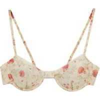 PRADA Floral print Lace trim Bra