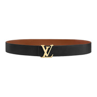 LOUIS VUITTON Calfskin Leather Belts Men Brown 4cm