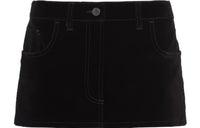 PRADA Denim Short Skirts Women's Black