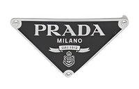 PRADA Enameled Metal Buckle Men's Black