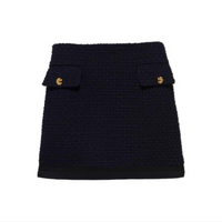 MIU MIU Casual Short Skirts Women's Navy Blue