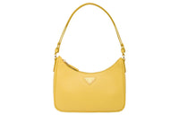 PRADA Hobo Saffiano Leather Shoulder Bag, Handbag, Shoulder Bag Women's Sunlight Yellow