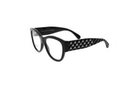 CHANEL - Irregular Shape Eyeglass Frames Unisex Black