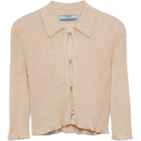 PRADA Cropped Knitted Cardigan