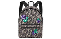 DIOR Kenny Collaboration Jacquard Canvas Backpack Men's Beige/Black