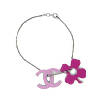 CHANEL Pre-Owned 2004  Plated Clover CC Charm Bracelet