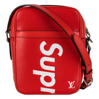 LOUIS VUITTON Supreme Danube Collaboration Danube EPI Leather Shoulder Bag Crossbody Bag Small Size Unisex Red