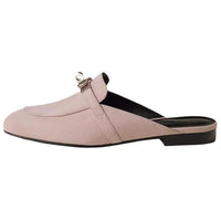 HERMES Oz Rubber Sole Wrap-toe Slippers Women's Pink